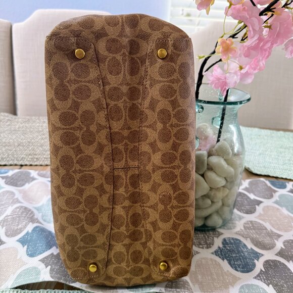 Coach Hadley Hobo 79249 Signature Canvas Bag with Heart Charm - Picture 14 of 16